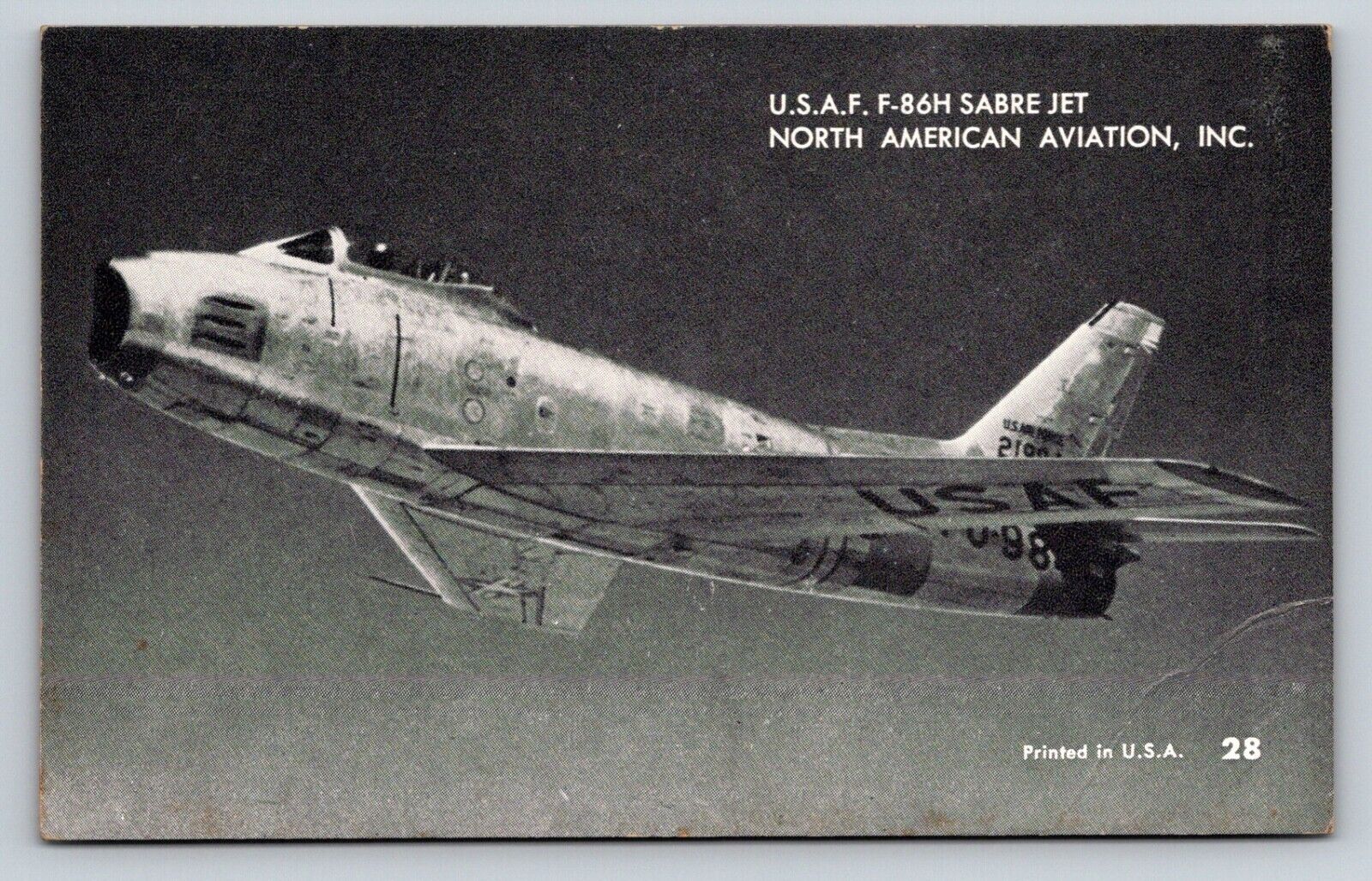 Arcade Card F-86H Sabre Jet-USAF #28