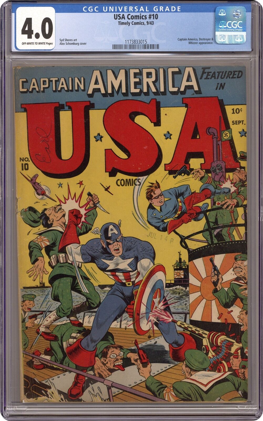 USA Comics #10 CGC 4.0 1943 1173833015