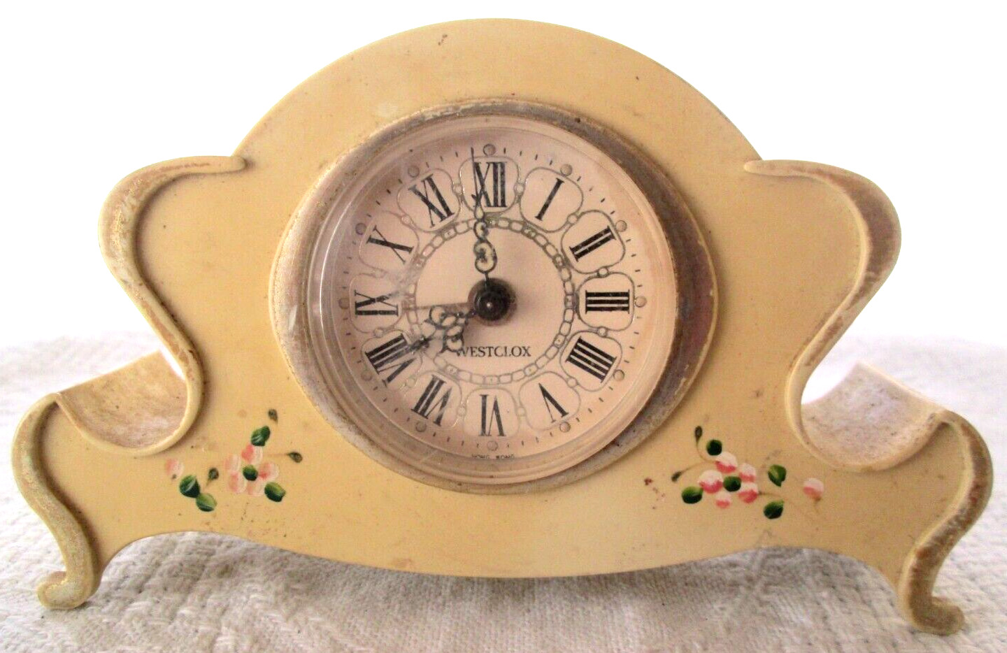 Vintage Small WESTCLOCK Wind-Up Alarm Clock / Plastic Body / Working