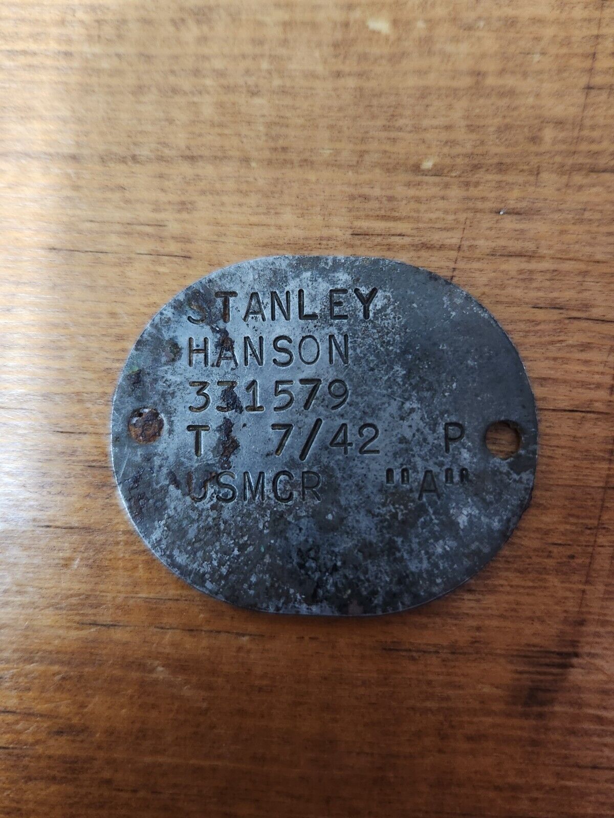 Ww2 USMCR Dog Tag Named To Stanley Hanson Dug On Guadalcanal With Research