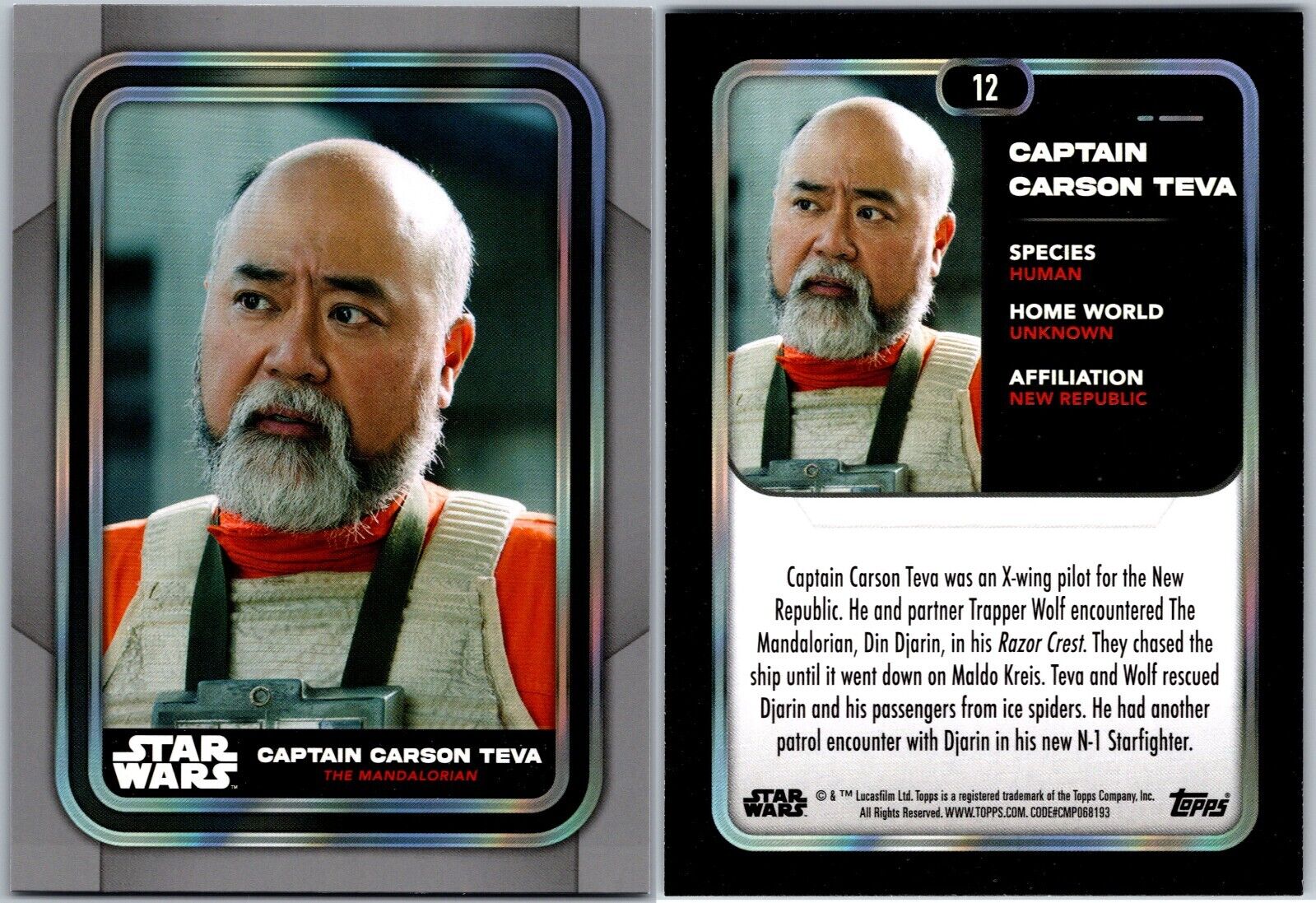 2023 Topps Star Wars Flagship Card Captain Carson Teva #12 *NM-Mint*