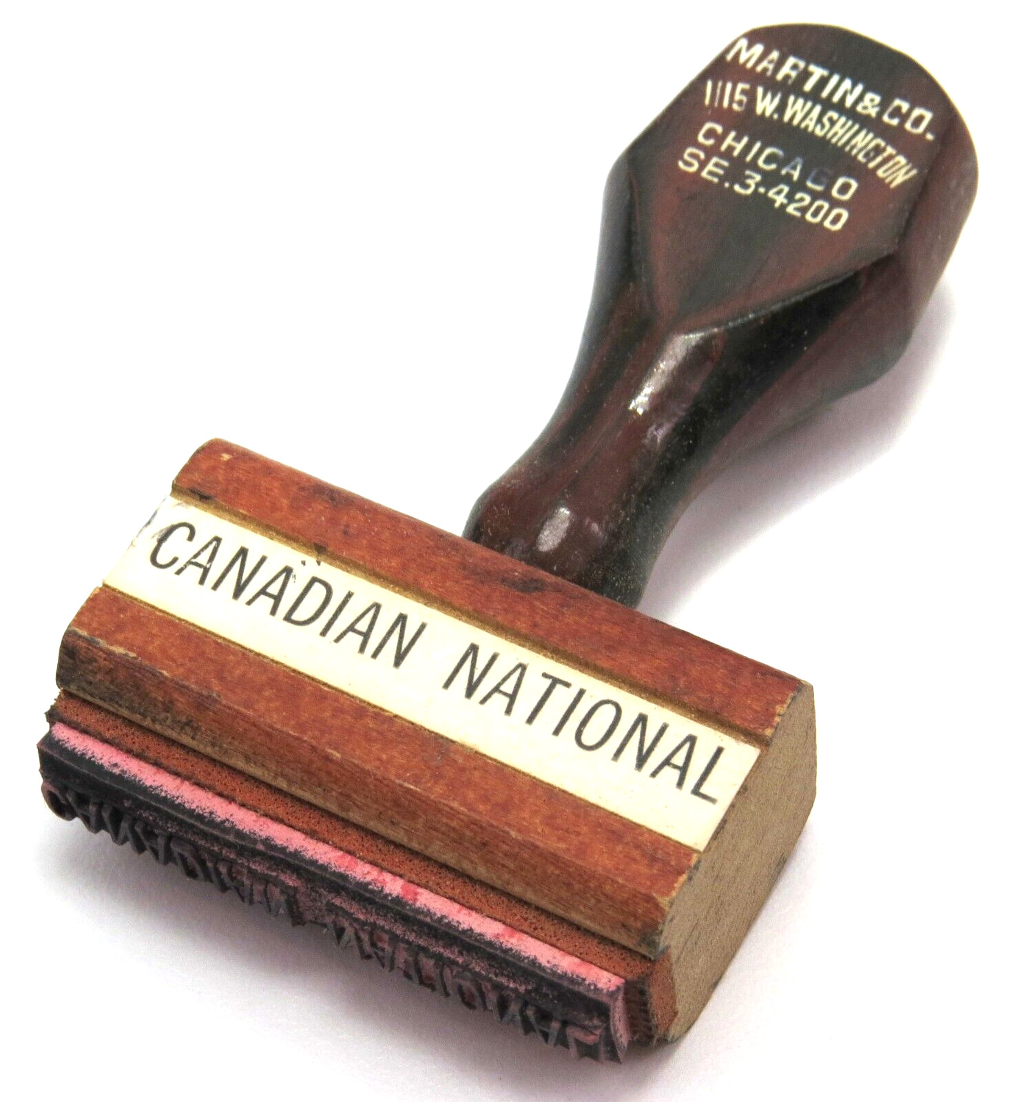 Canadian National Railroad Vintage Rubber Stamp Railroadiana, Martin & Co.