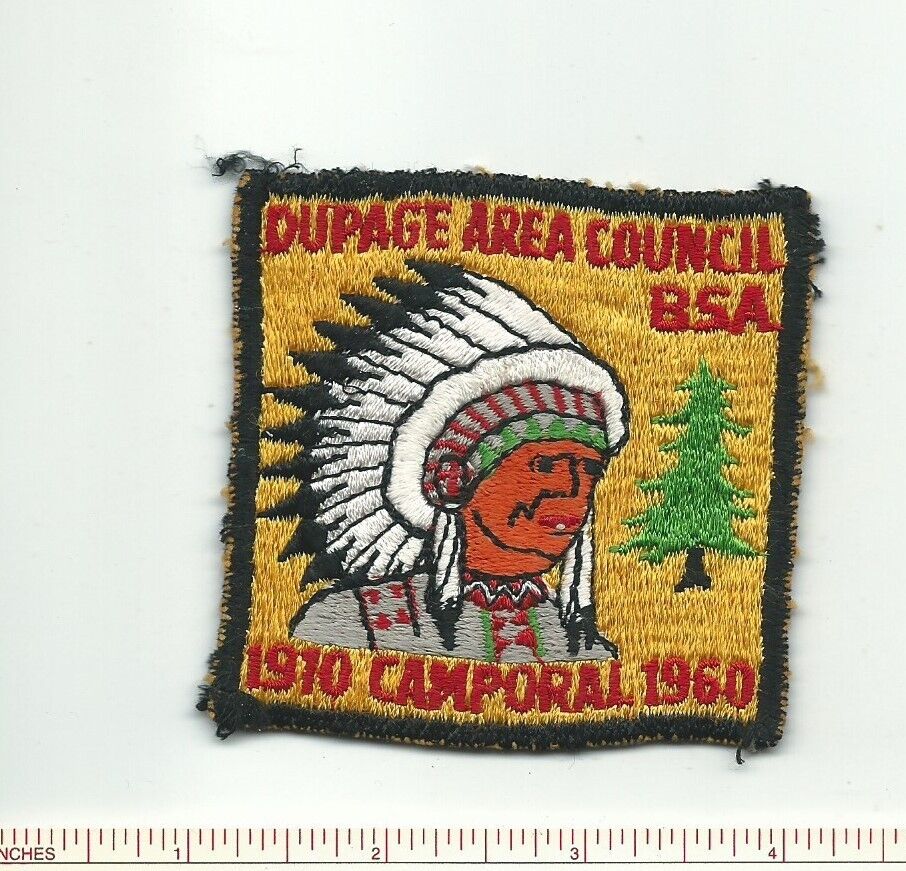 DR SCOUT BSA 1960 GOLDEN JUBILEE DU PAGE AREA CNCL MERGED ILLINOIS CAMPORAL 50TH