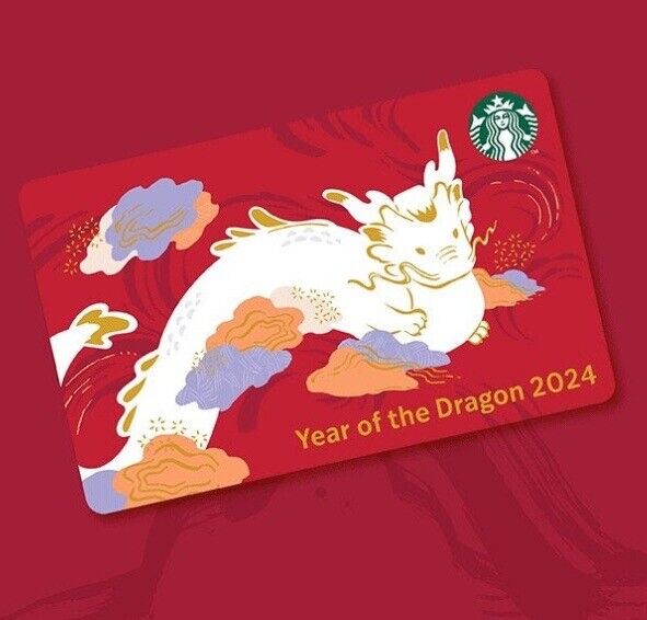 Starbucks Singapore Year Of Dragon 2024 Card 🐲🐉