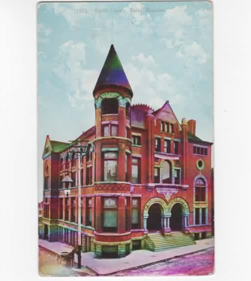 Butte Montana  Public Library  postcard 1910