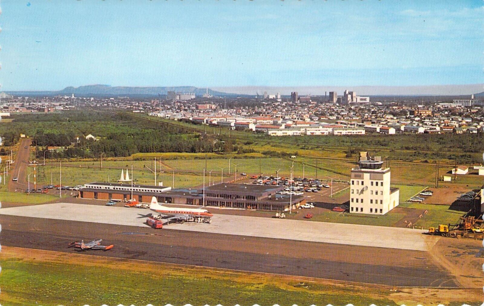 1967 Port Arthur Ontario Lakehead Airport Terminal Postcard A25