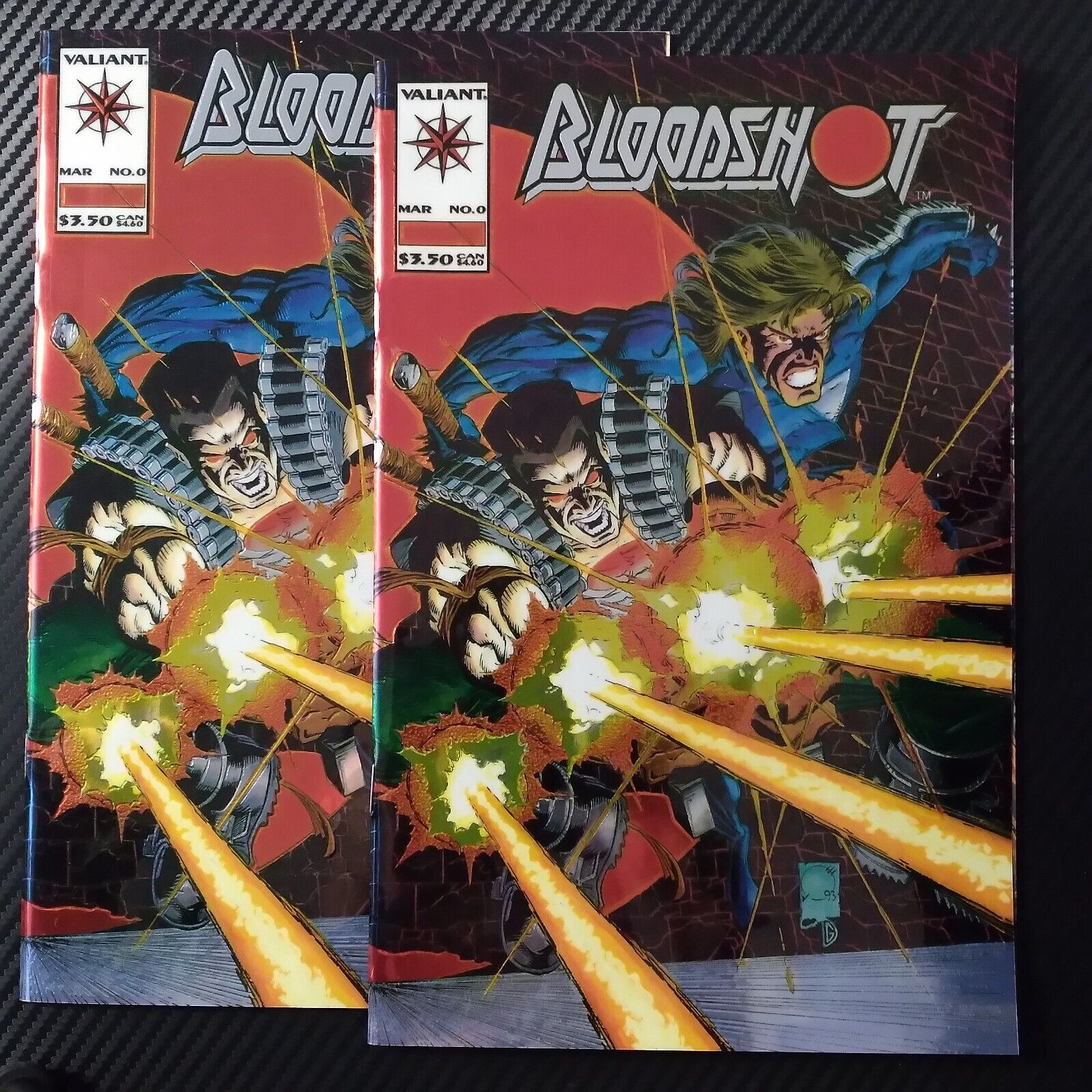 1994 Bloodshot Valiant Comic Book #0 - Matching Pair - NICE
