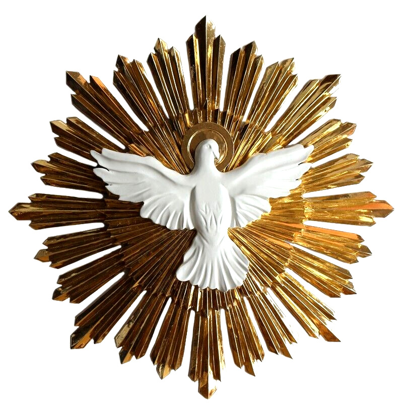 Sculpture Statue of the Holy Spirit Carved in Wood Dove over the Royal Doors 23\
