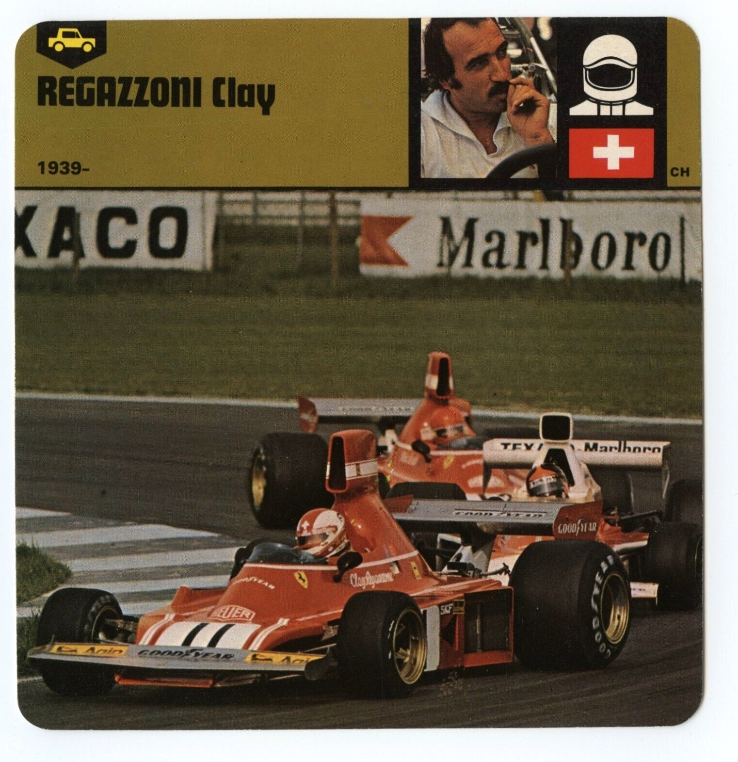 Clay Regazzoni - Racing Race Driver Edito Service SA Auto Rally Card