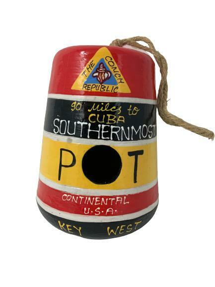 Hand Painted Southernmost Point Birdhouse The Conch Republic-Key West Décor