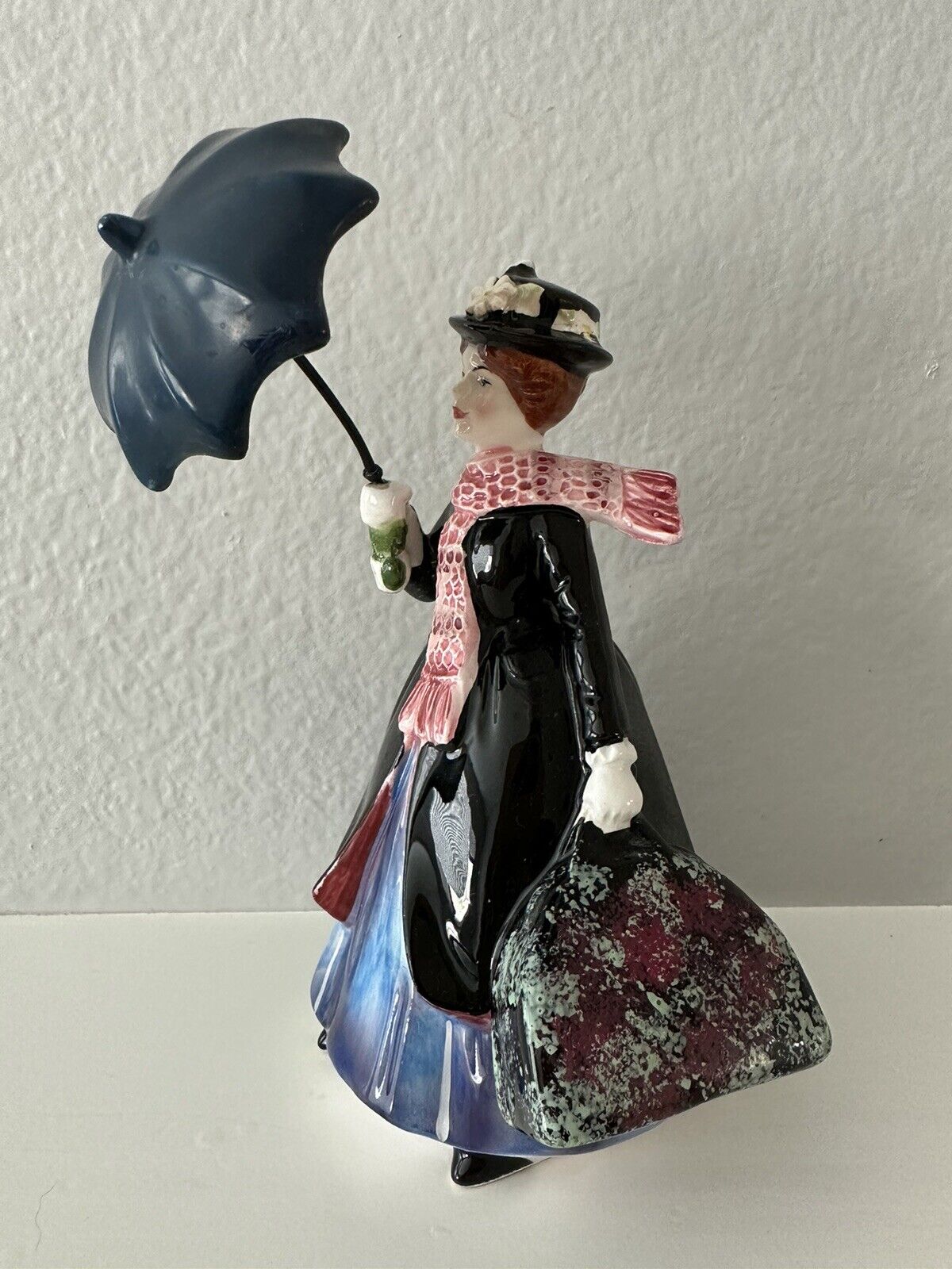 Vintage 1964 Walt Disney Productions Enesco Mary Poppins Figurine with Umbrella