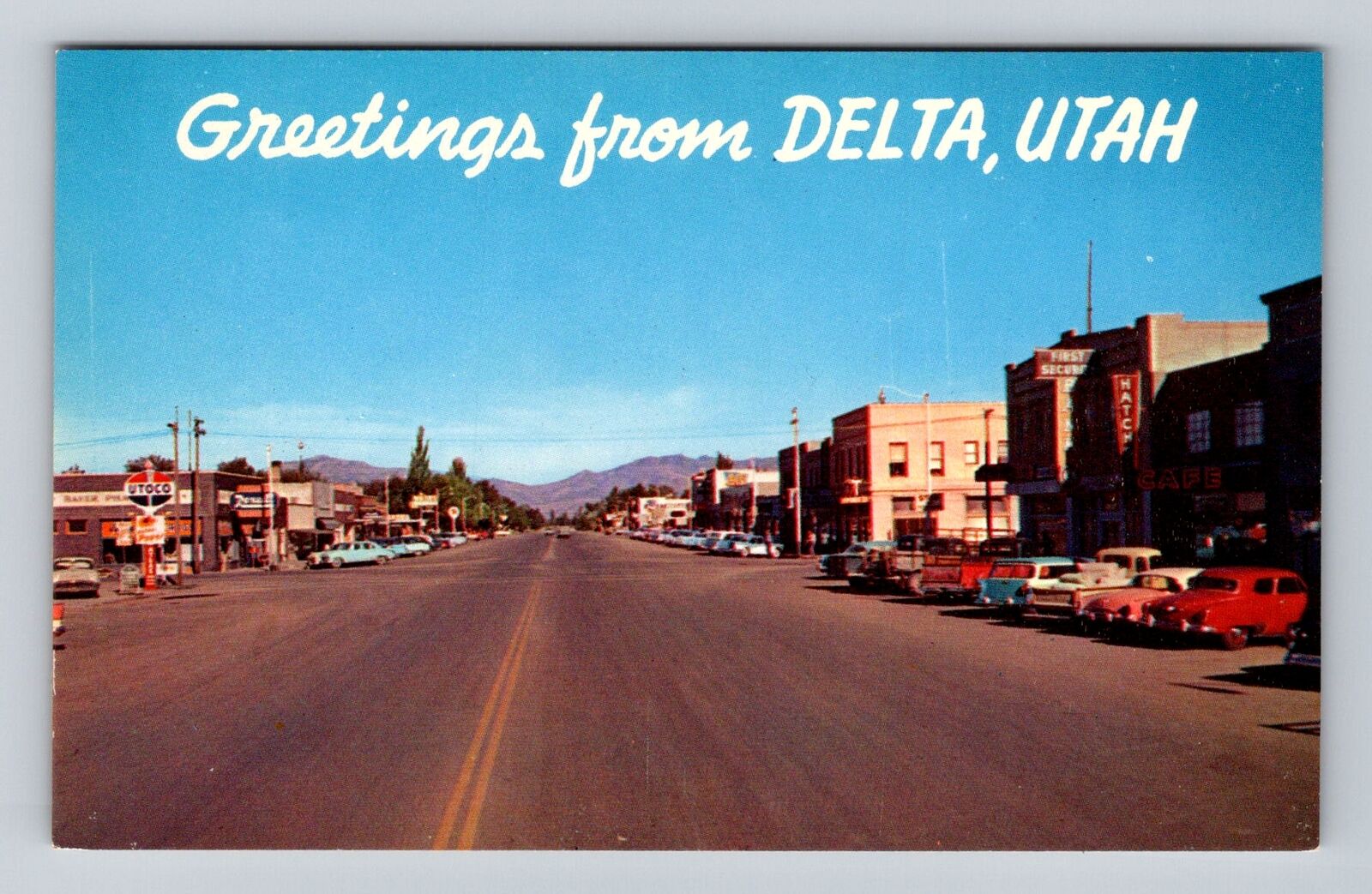 Delta UT-Utah, General Greetings Road, Antique, Vintage Souvenir Postcard
