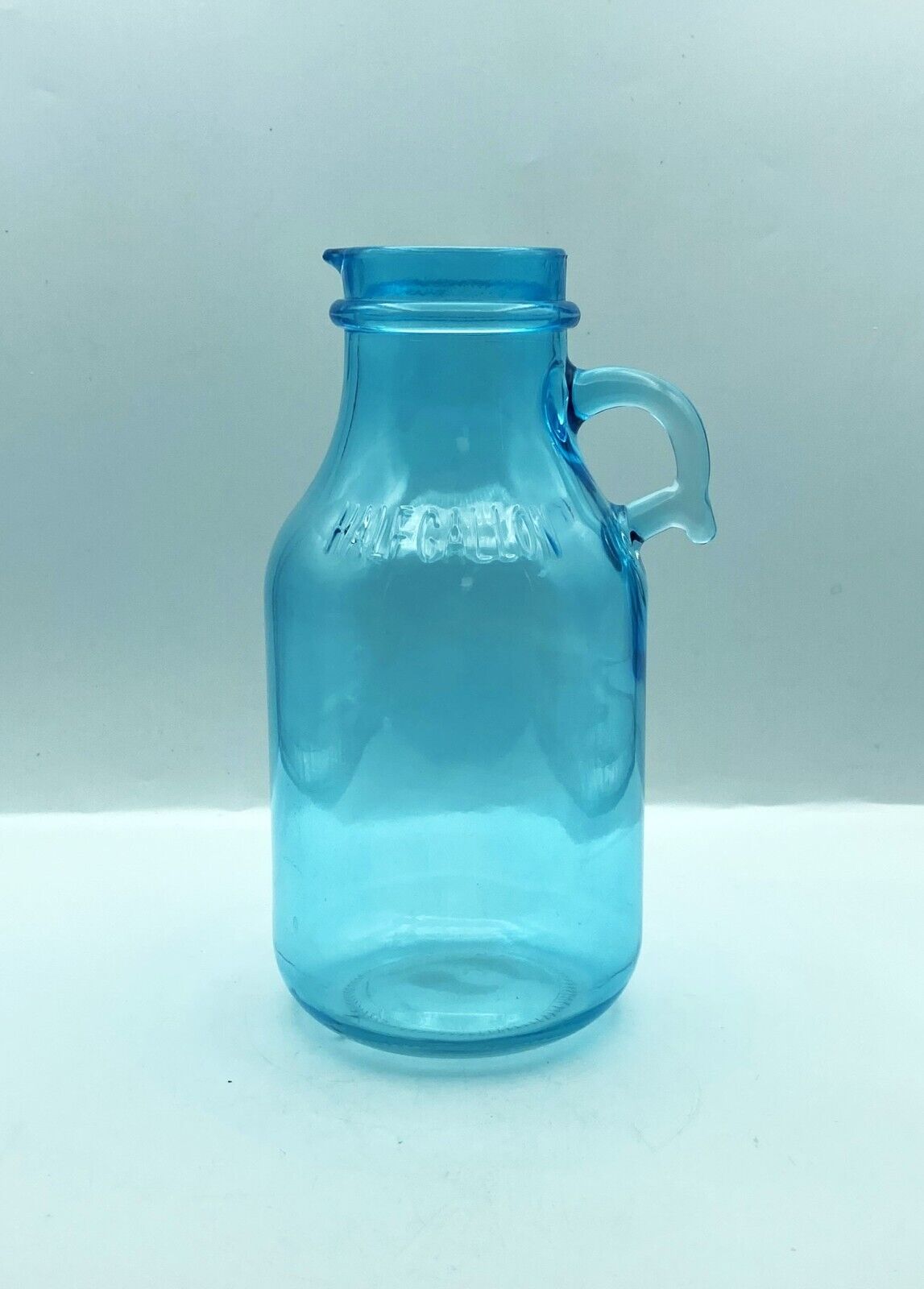 Turquoise Glass Half Gallon Moonshine Bottle