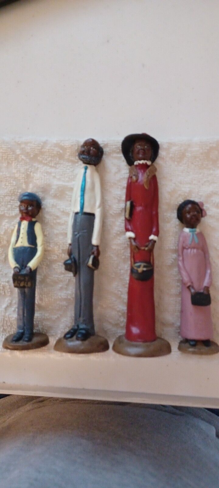 Vintage African American Family Figurines-4 pcs-FREE SHIPPING