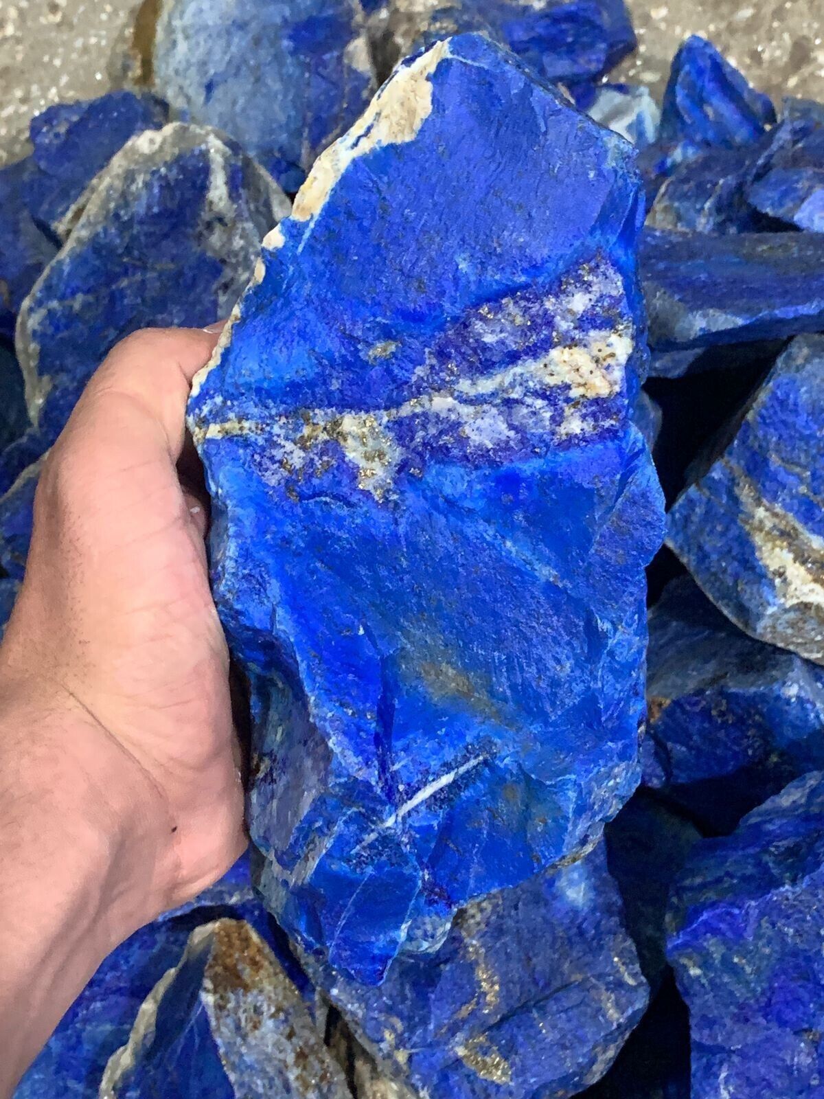 50 Kg Top Quality Natural Rough Lapis Lazuli Stone from Afghanistan -