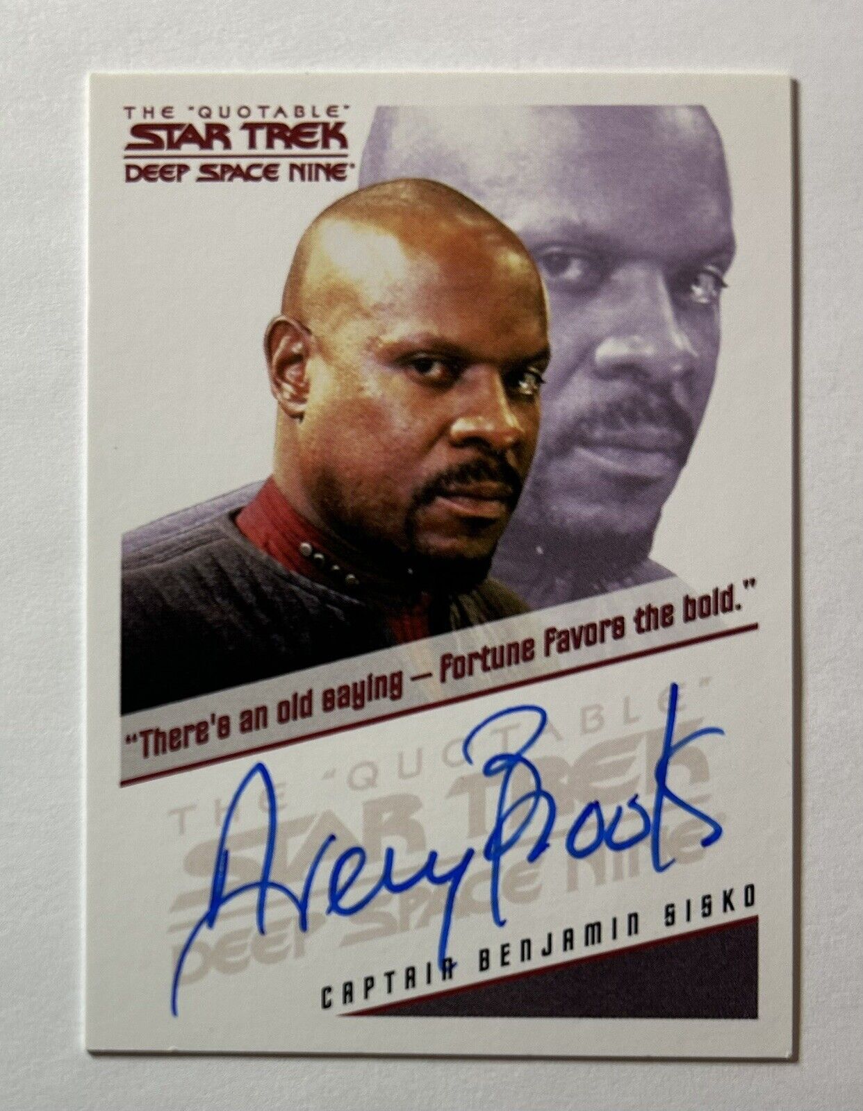 Star Trek  Quotable Deep Space 9 Avery Brooks Captain Sisko Autograph Card Auto
