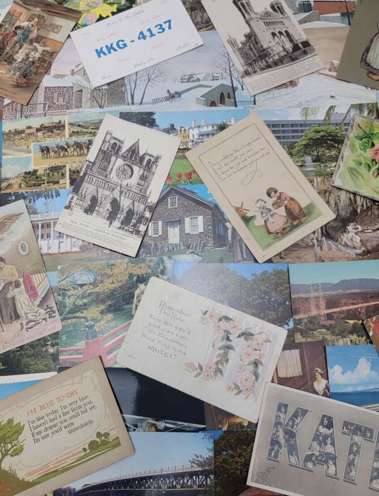 Vintage Antique POSTCARD Lot 500+, Early c1900\'s to 1970\'s, 