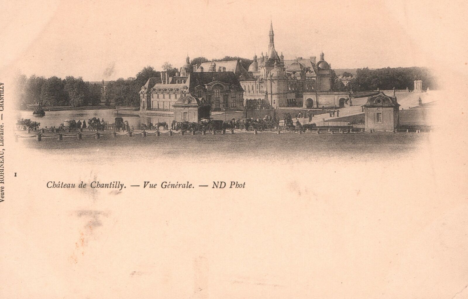 Vintage Postcard 1900\'s  Vue Generale Chateau de Chantilly France FR