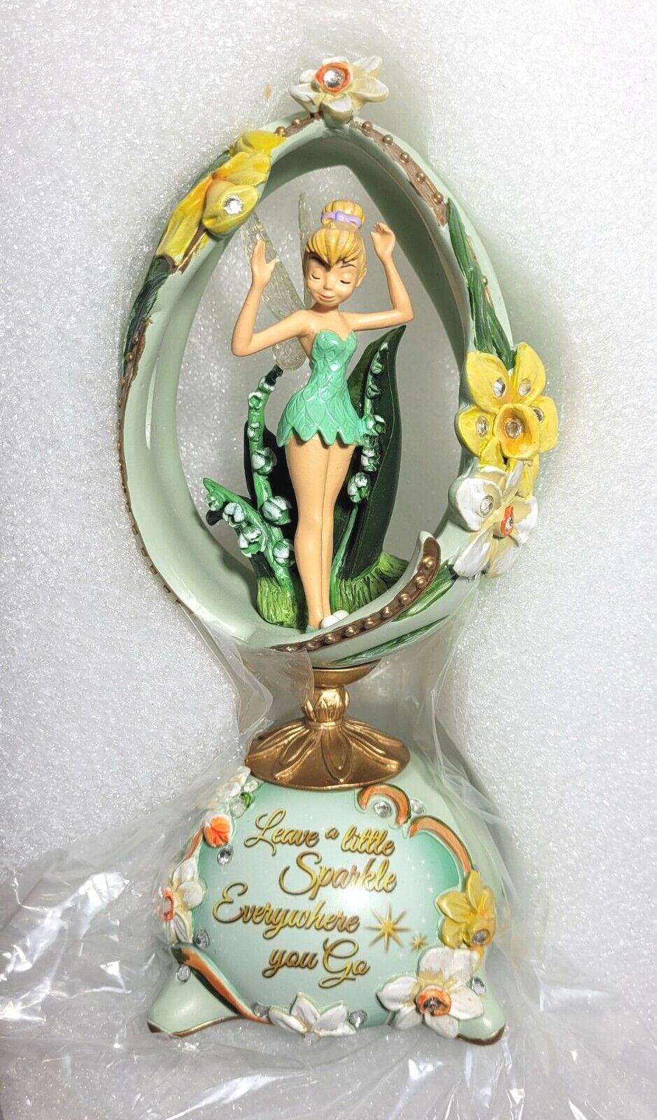 Bradford Exchange Disney Tinkerbell Faberge Egg Figurine 2nd Edition \'Sparkle\'
