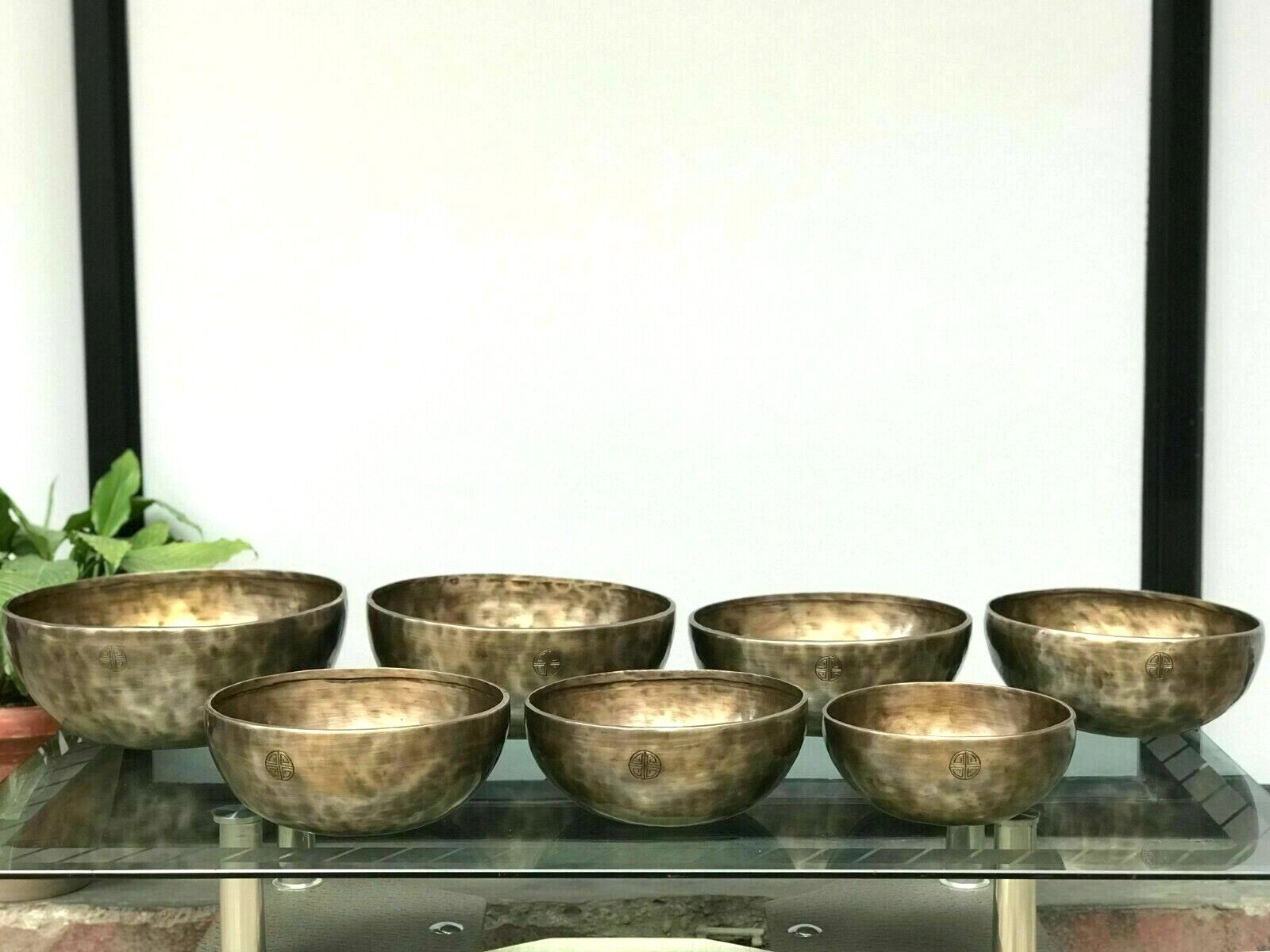 Full moon Singing Bowl set of 7-Complete Healing Set -Moon Energy Bowls - Chakra