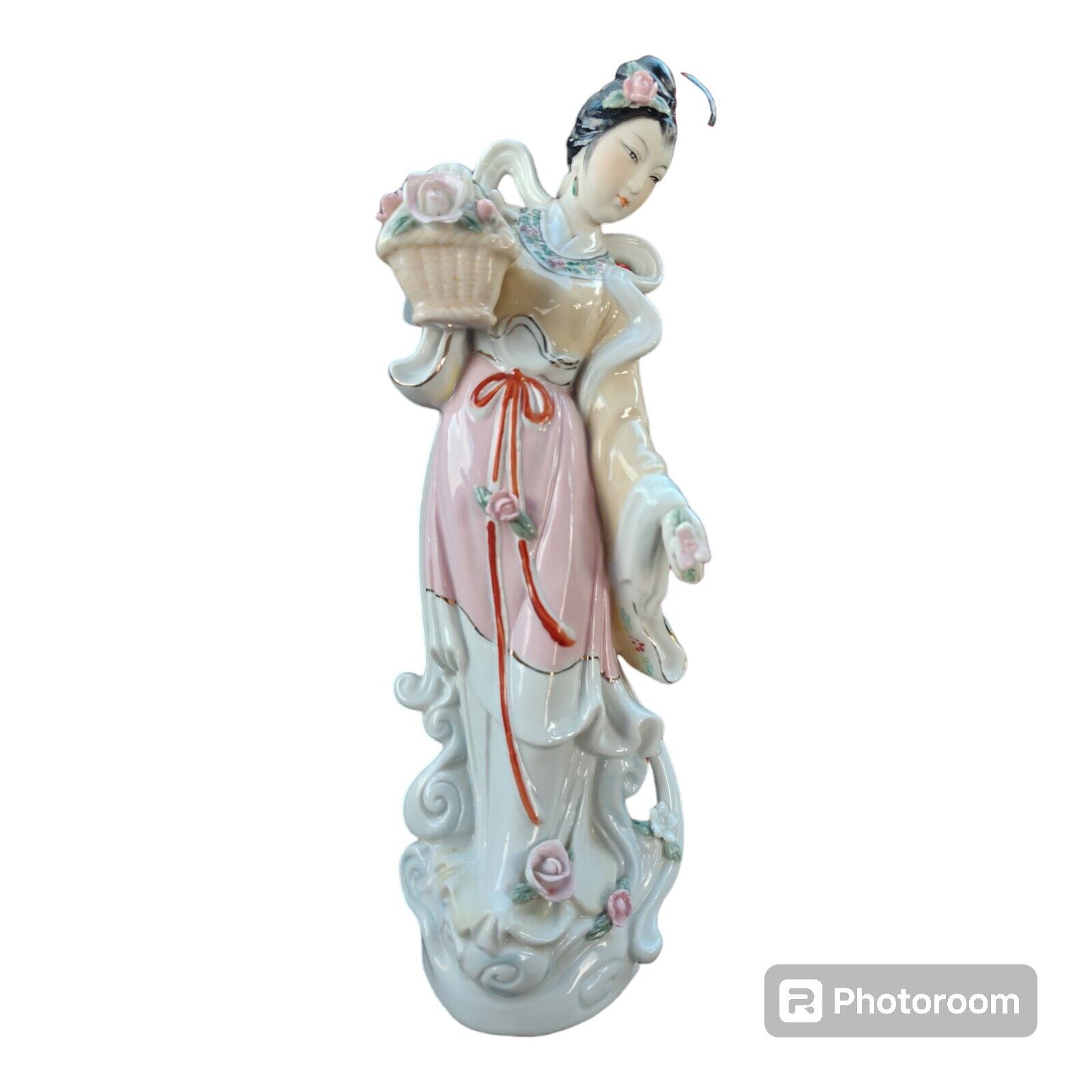 Chinese Oriental Ceramic Ancient Style Lady Figure
