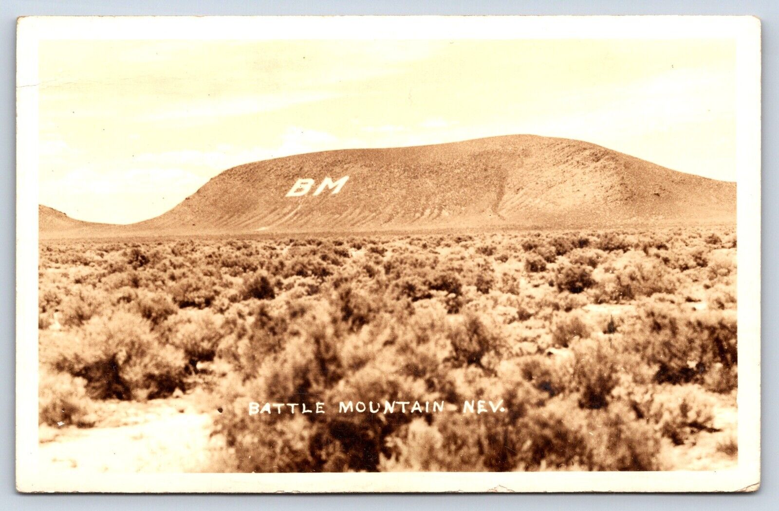 Postcard NV RPPC View Nevada Battle Mountains Scene Desert Rustic Real Photo E3