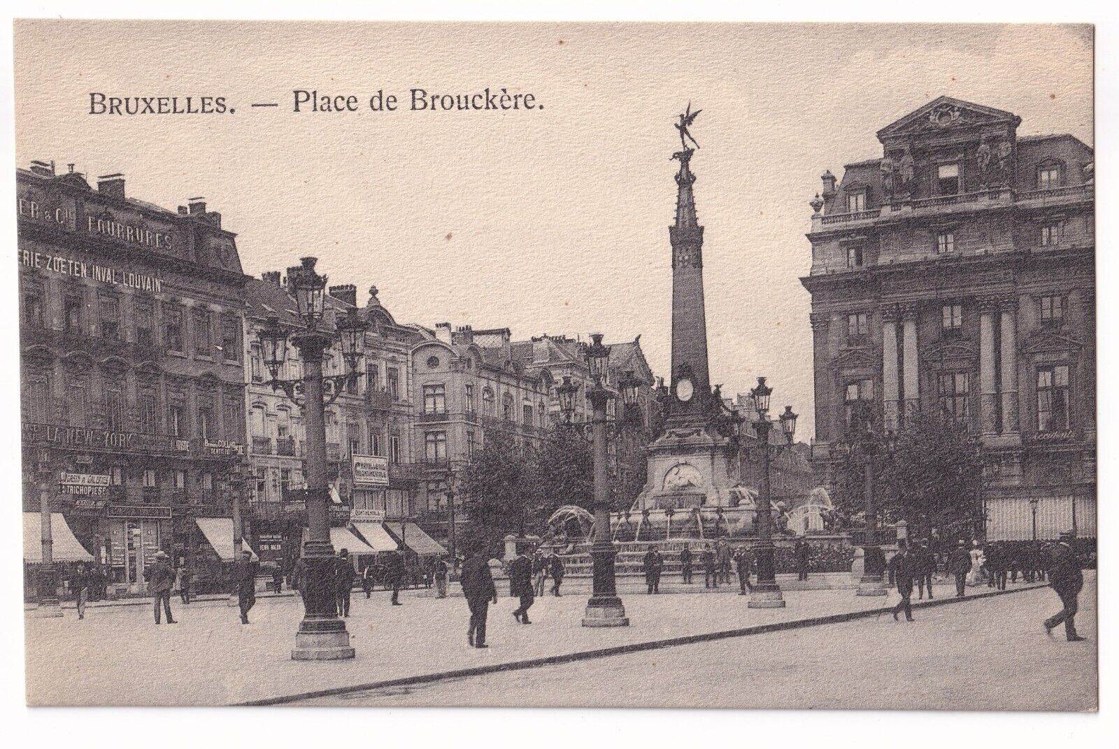 Post Card Bruxelles Place de Brouckere