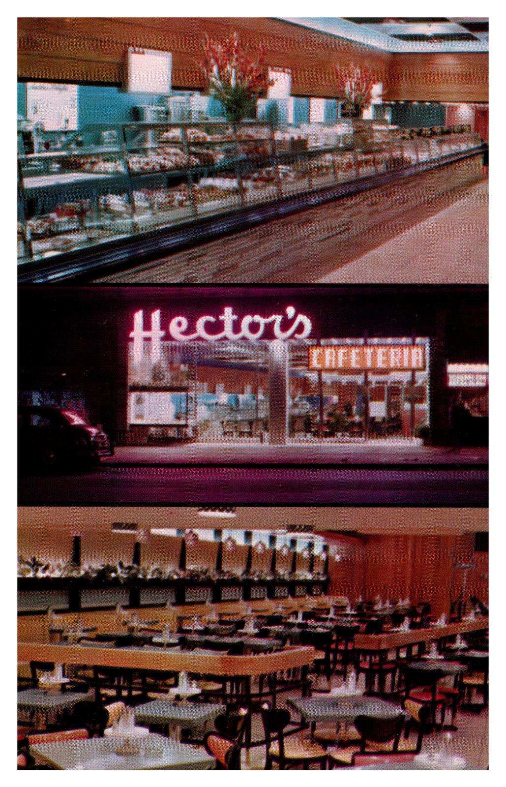 Hectors Self Serve Restaurant New York NY Sign Street View Postcard Unposted