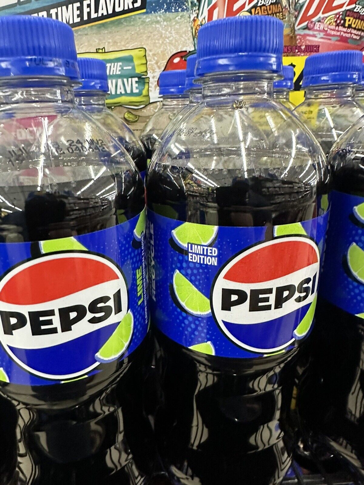 2x 20oz Pepsi Lime Bottles New Fresh
