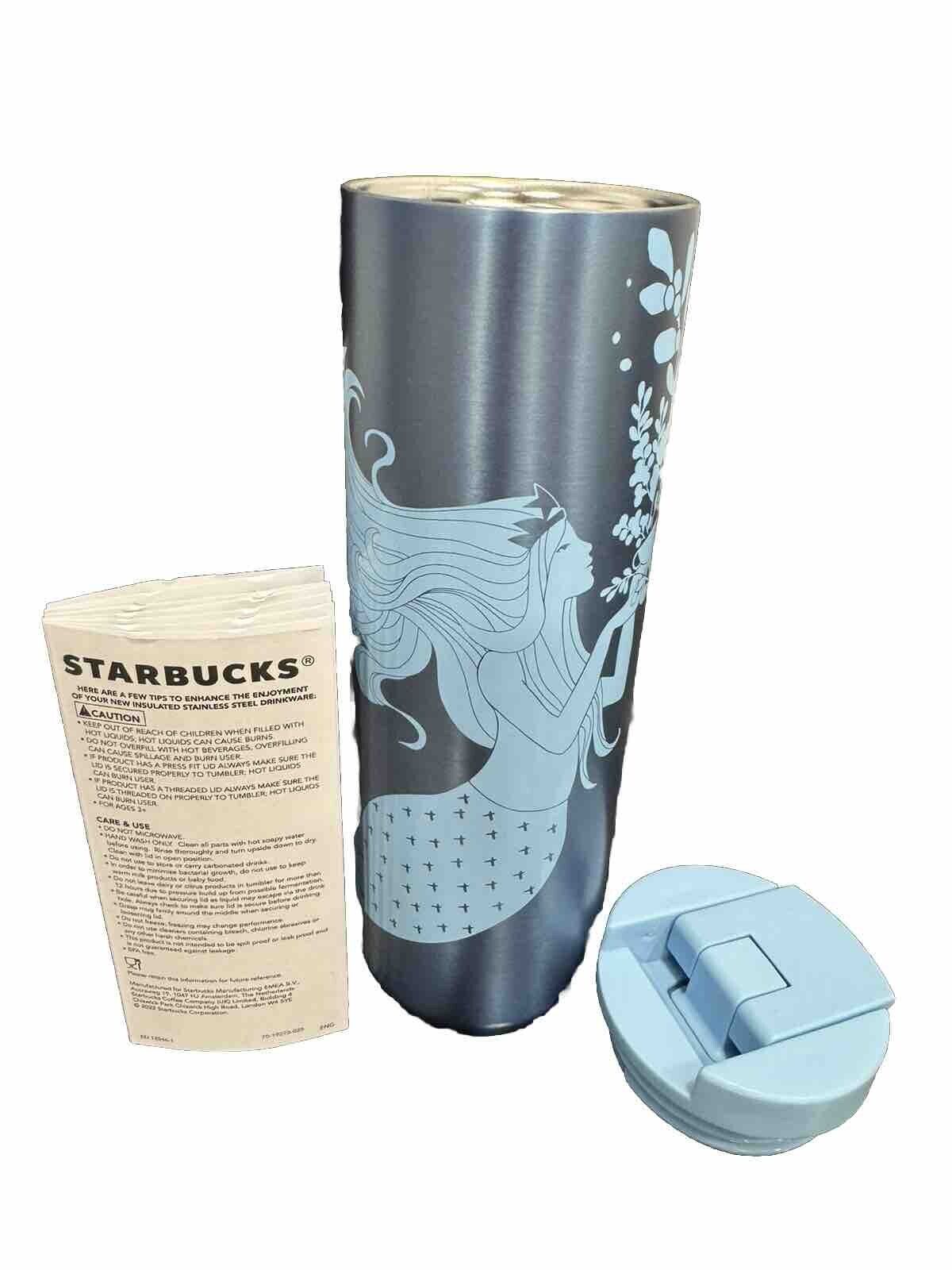 Starbucks 2022 Limited Blue Mermaid Siren Iridescent SS Insulated Tumbler 16oz