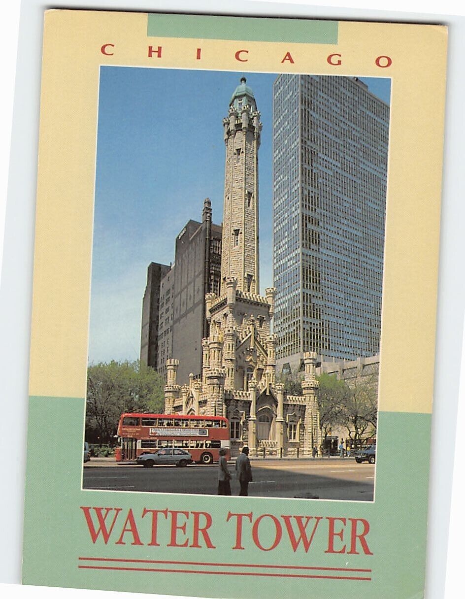 Postcard Chicago Water Tower Illinois USA North America