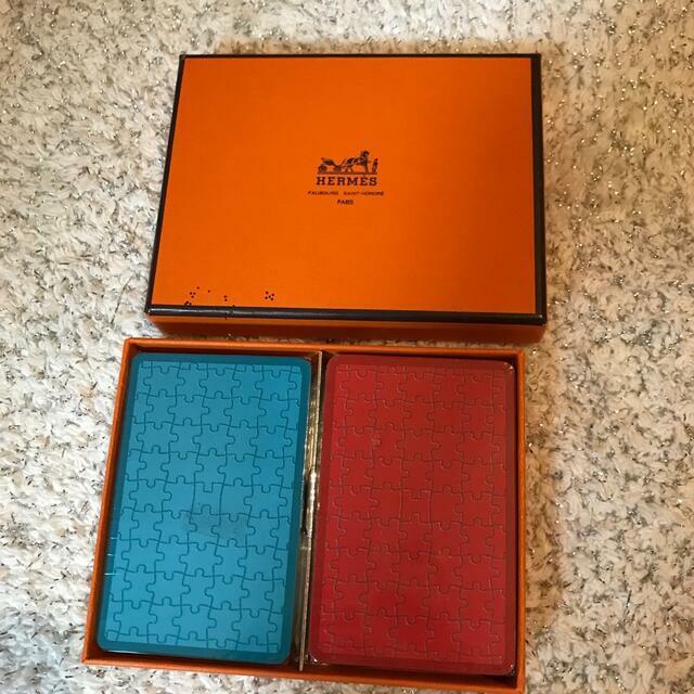 Hermes Playing Cards Puzzle Unused 2 Sets blue red 
