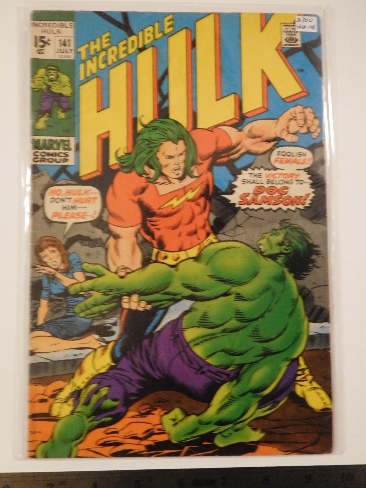 Hulk #141 Vintage .15 Cent Comic Book