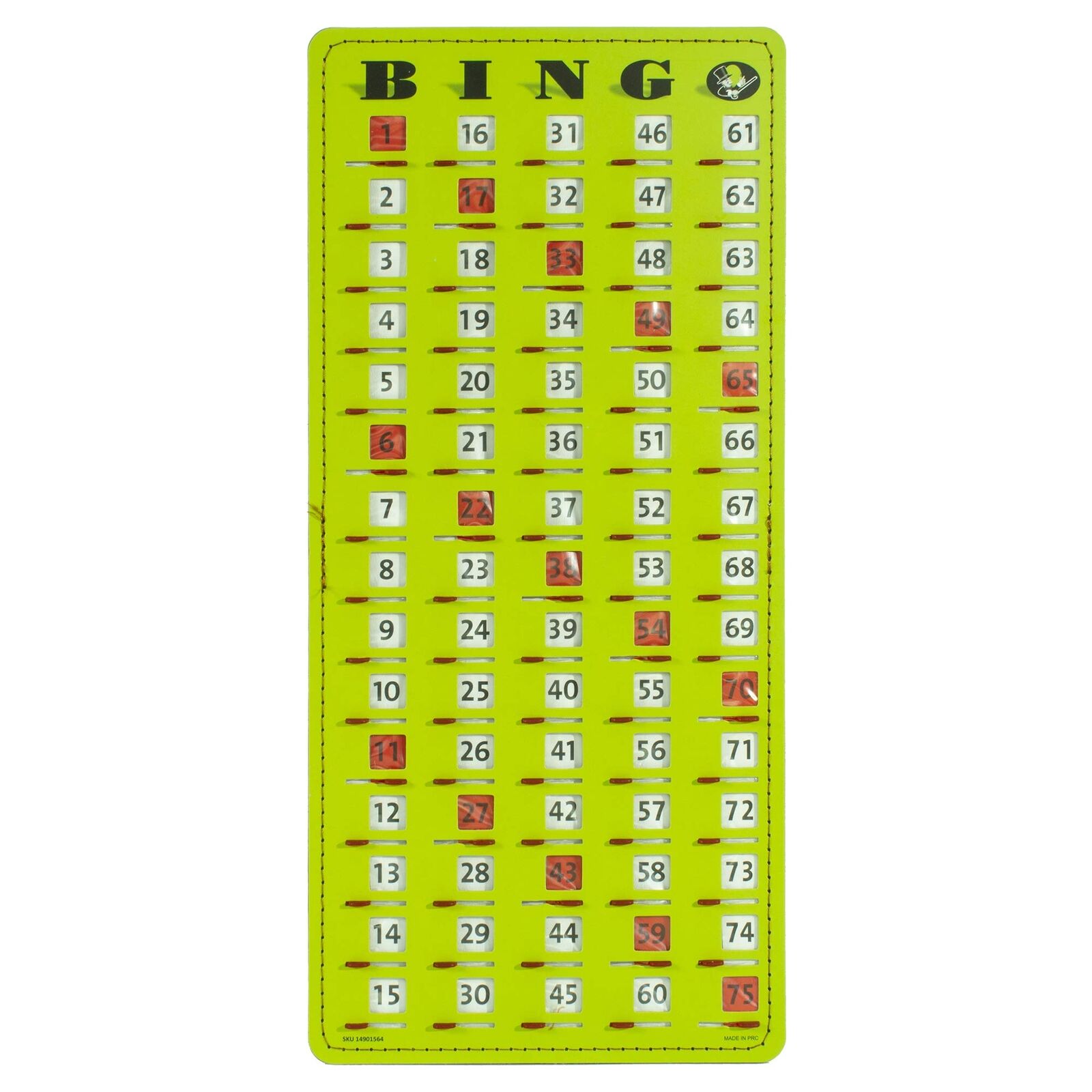 MR CHIPS Jam-Proof Master Board Bingo Cards Slide Shutter - Deluxe - Stitched Bo