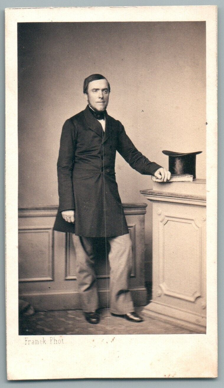 1860 CDV. Parisian nobility man to identify. Photo Franck in Paris Mode 19th century
