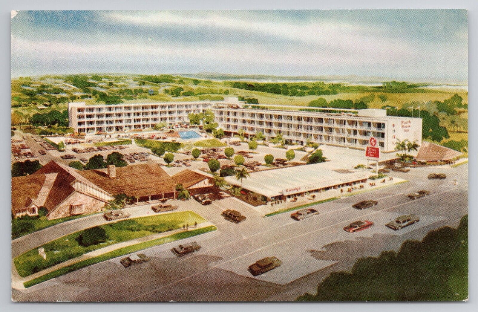 1960 Postcard Plush Horse Inn Opening Redondo Beach California
