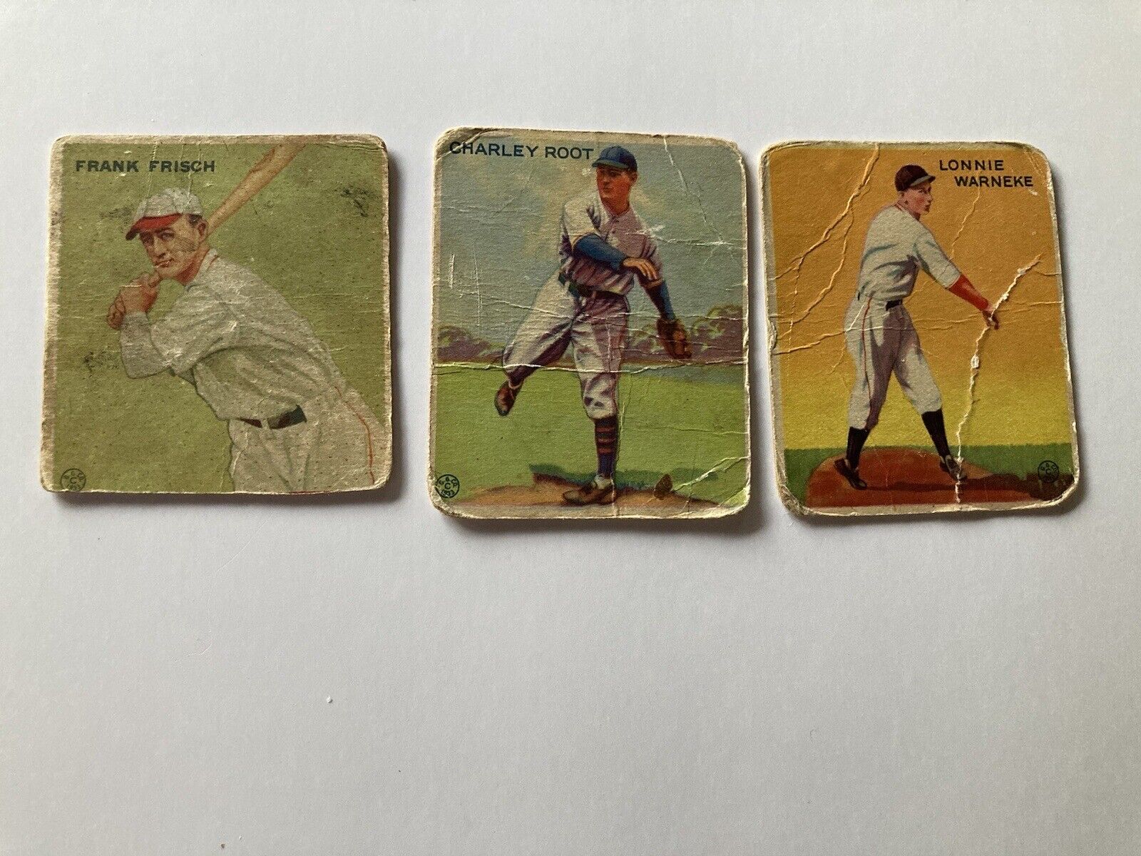 Lot Of Three #1933 Goudey Gum Cards #49, 226, 203 Poor Condition
