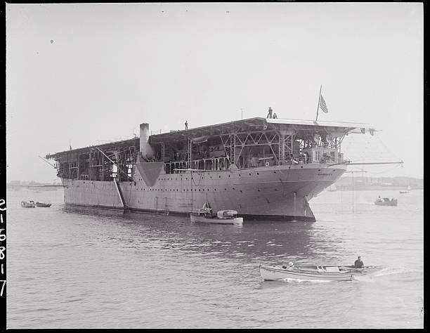 Gloucester plane carrier U S S Langley Gloucester harbor which - 1923 Old Photo