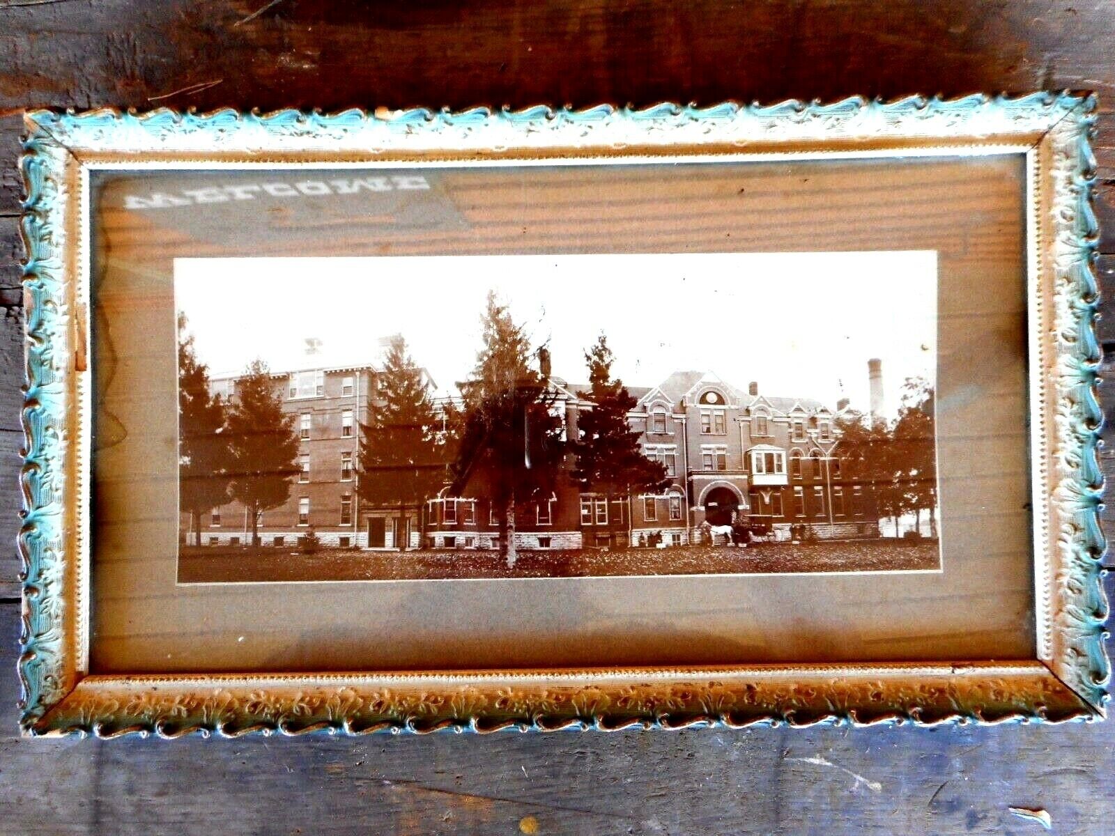 1900\'s Dr Mayo Saint Marys Hospital Antique Photograph institution Framed Buggy
