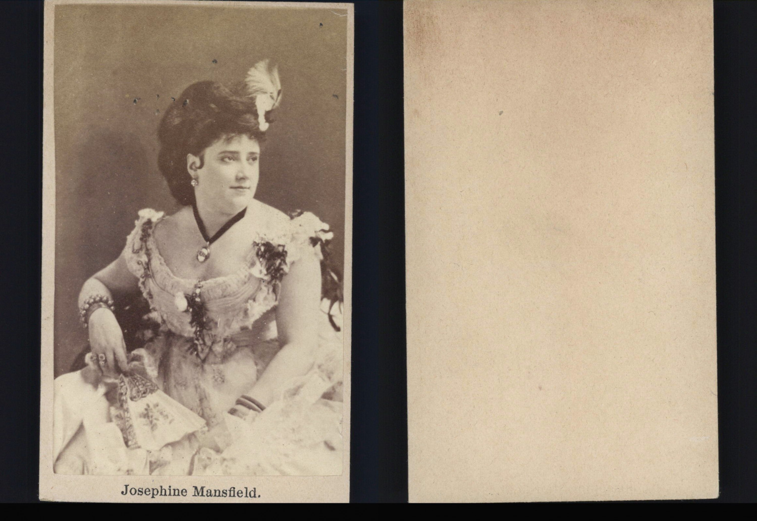 Josephine Mansfield Vintage Albumen Print CDV.