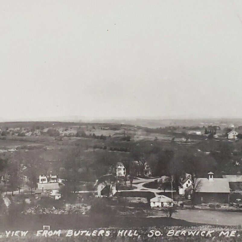 South Berwick Maine RPPC Postcard 1920s Thomas Butler House Hill Photo Art B1085