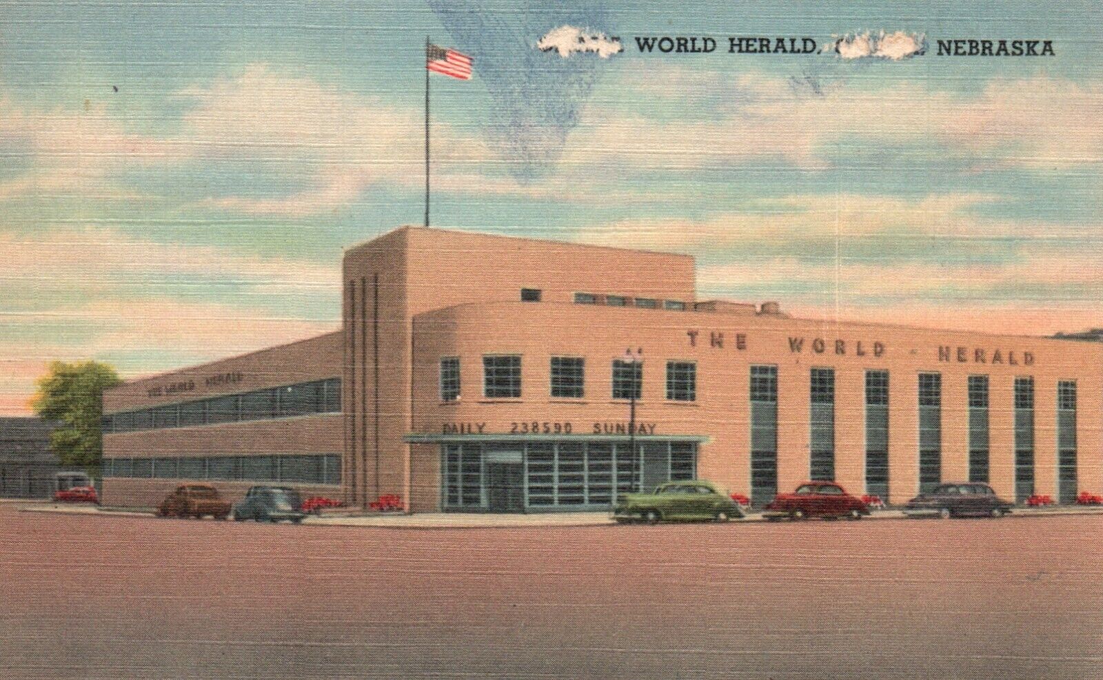 Postcard NE Omaha Nebraska New Home Omaha World Herald 1950 Vintage PC G6605
