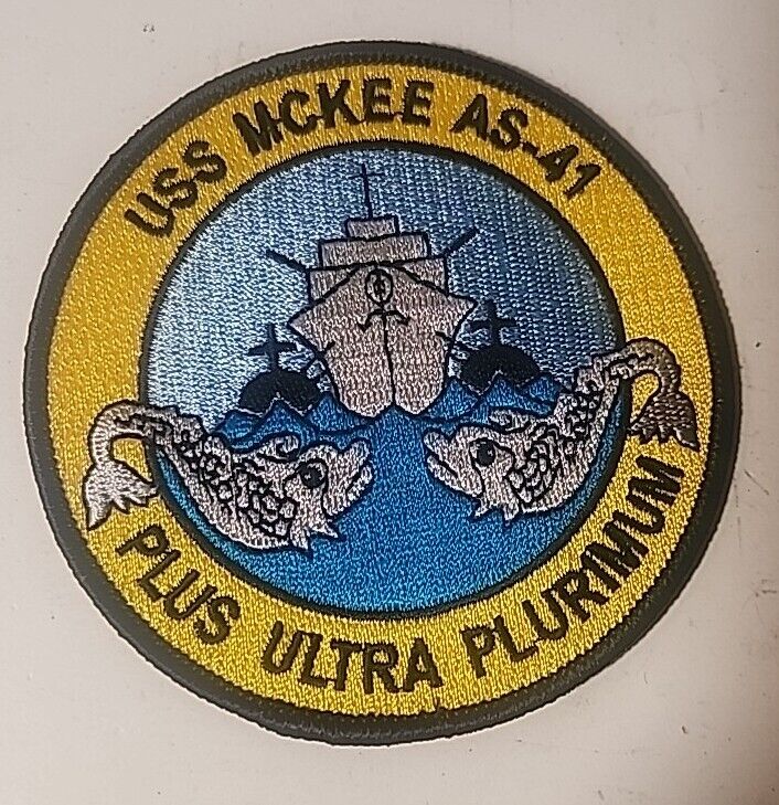 USS Mckee Navy AS 41 Plus Ultra Plurimum Patch 4\