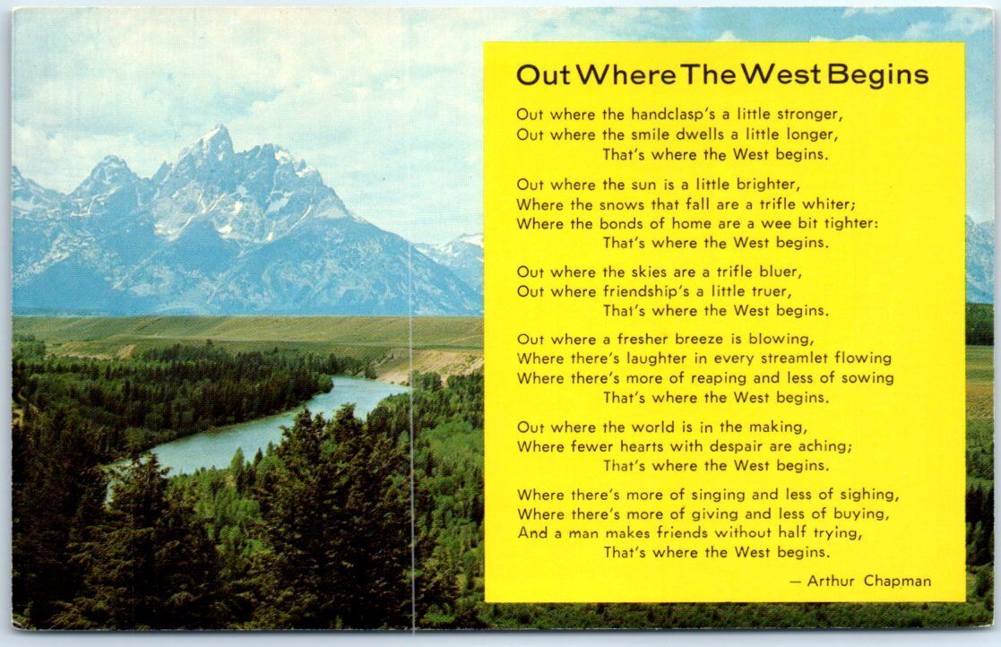 Postcard - Out Where The West Begins