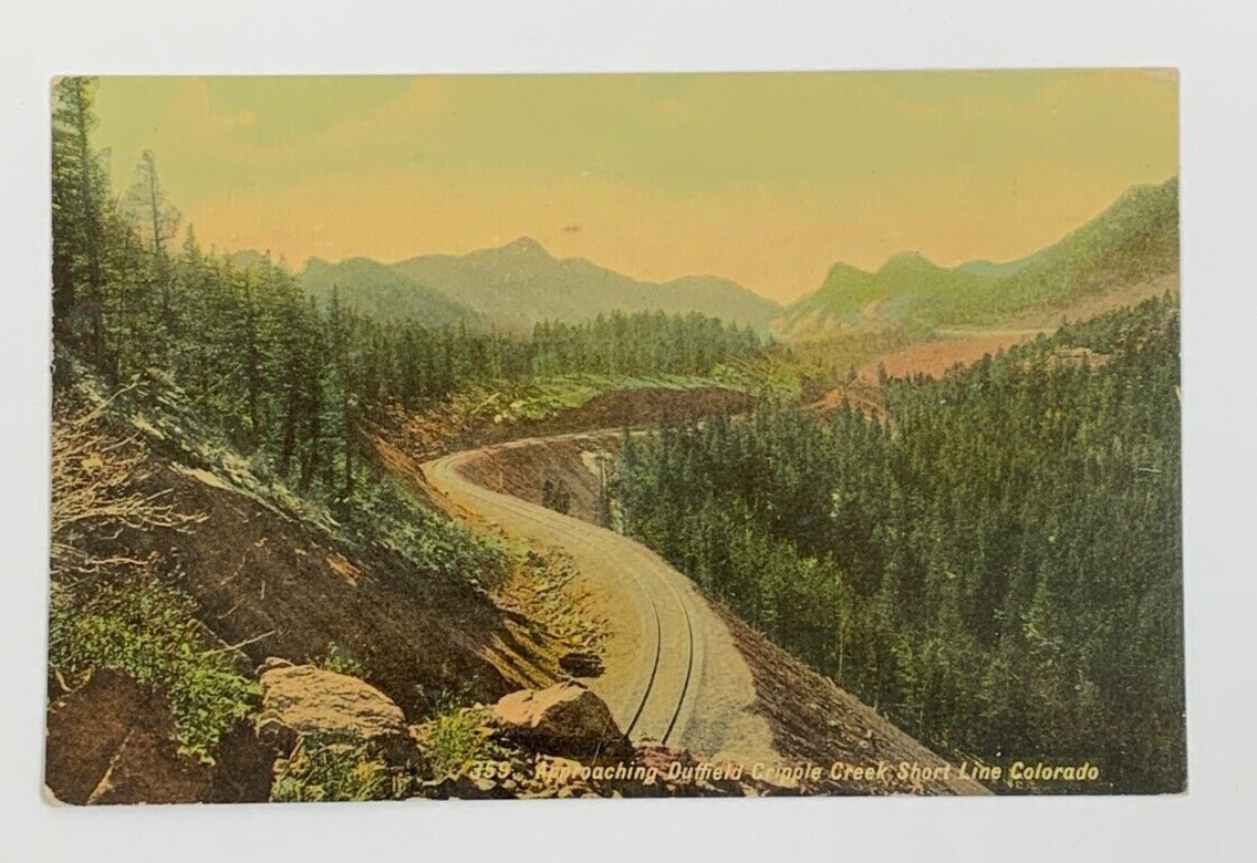 Approaching Duffield Cripple Creek Short Line Colorado Postcard Unposted