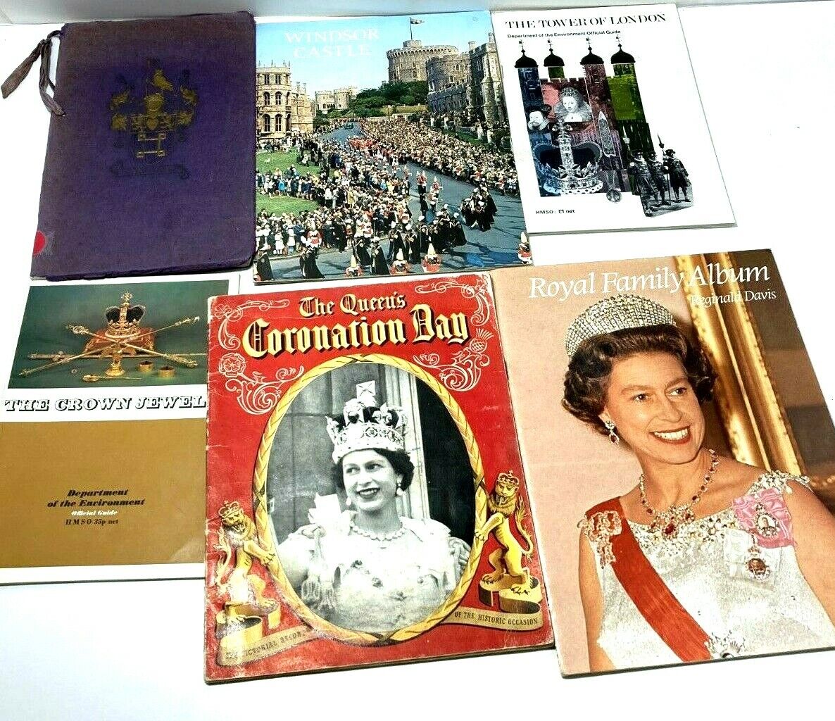 Vintage Mixed Lot of 6 Coronation Crown Jewels Windsor Castle Booklets