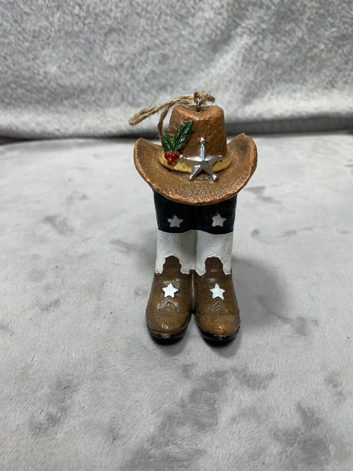Texas Cowboy Boots Hat Lone Star Ornament 4\
