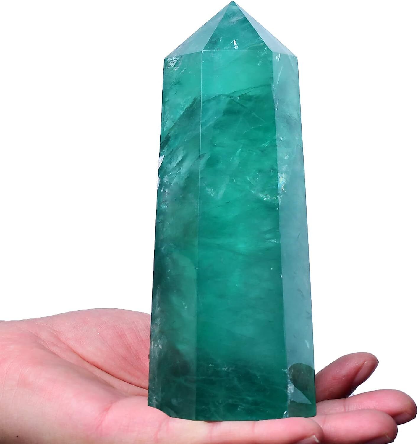 Large Green Fluorite Quartz Towers Crystal 2.2-2.6 Pound, 