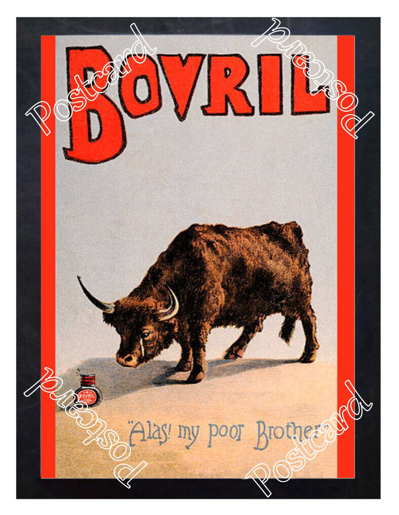 Historic Bovril, beef extract 1890s Advertising Postcard