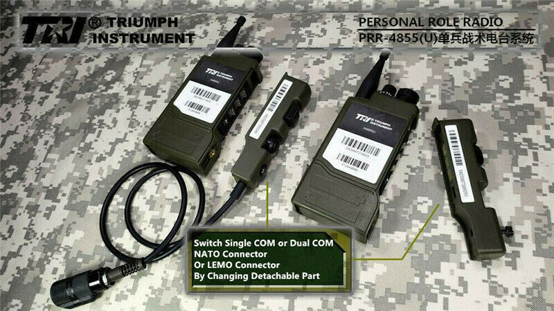 TRI PRR H4855 (S) Dual Com NATO Connector Radio ARMY SELEX PRC-152\148 Militaria